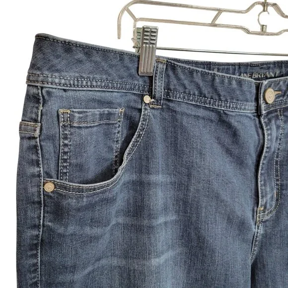 Lane Bryant 24 Jeans Straight Leg Genius Fit Denim Stretch Denim Classic Pockets - Picture 3 of 13